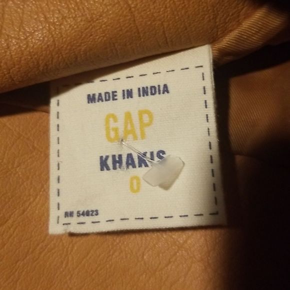 Gap Khakis Camel Leather Stitch Pencil Skirt, NWOT Southwestern Boho Vibe Sz.0 - Picture 7 of 7